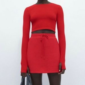 ❗️NWT ZARA RED SKIRT ❗️
